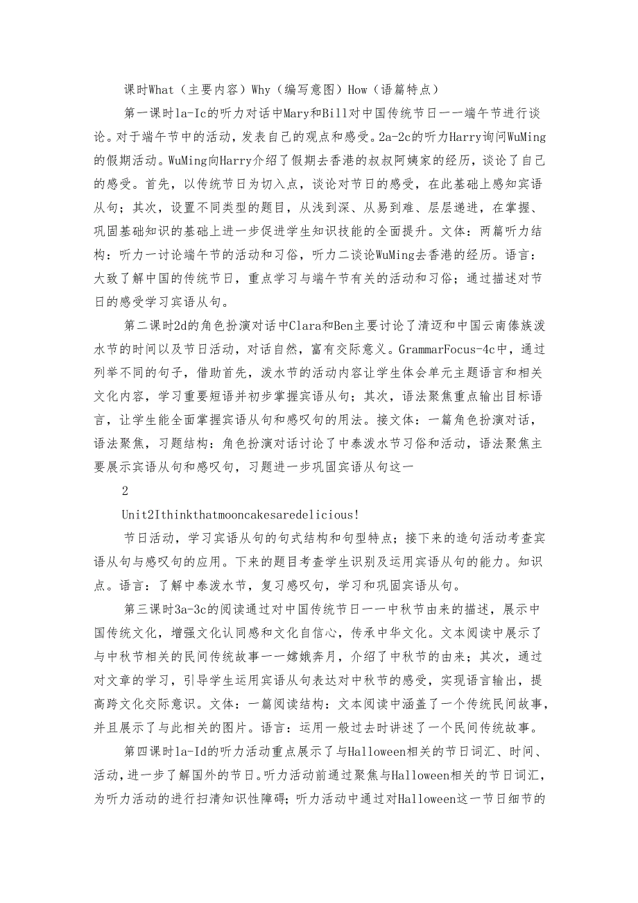 Unit 2 I think that mooncakes are delicious!单元作业设计（含解析）.docx_第3页