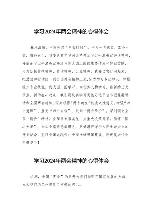 护士党员学习2024年两会精神心得体会二十三篇.docx