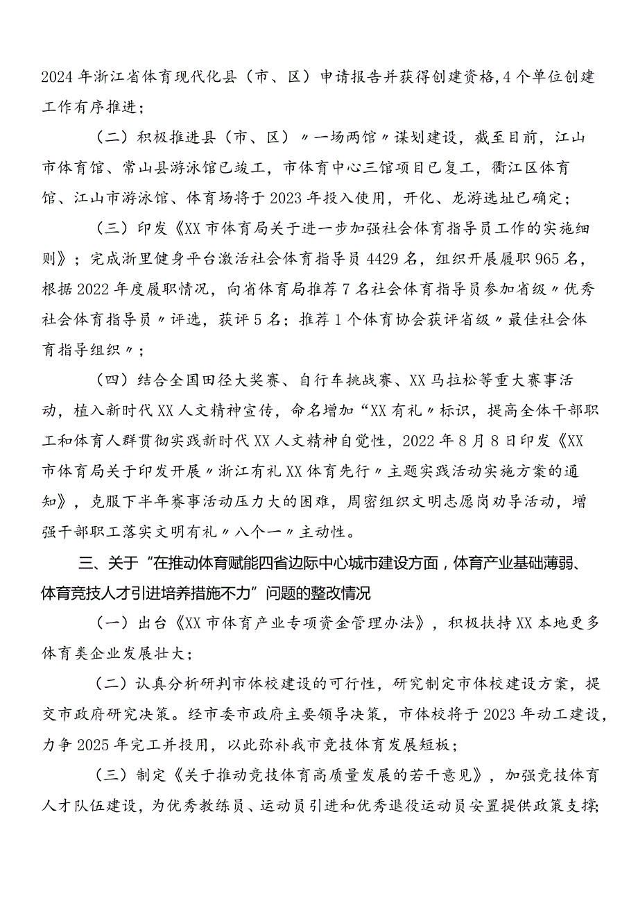 （九篇）巡视巡核查存在问题工作进展情况总结.docx_第3页