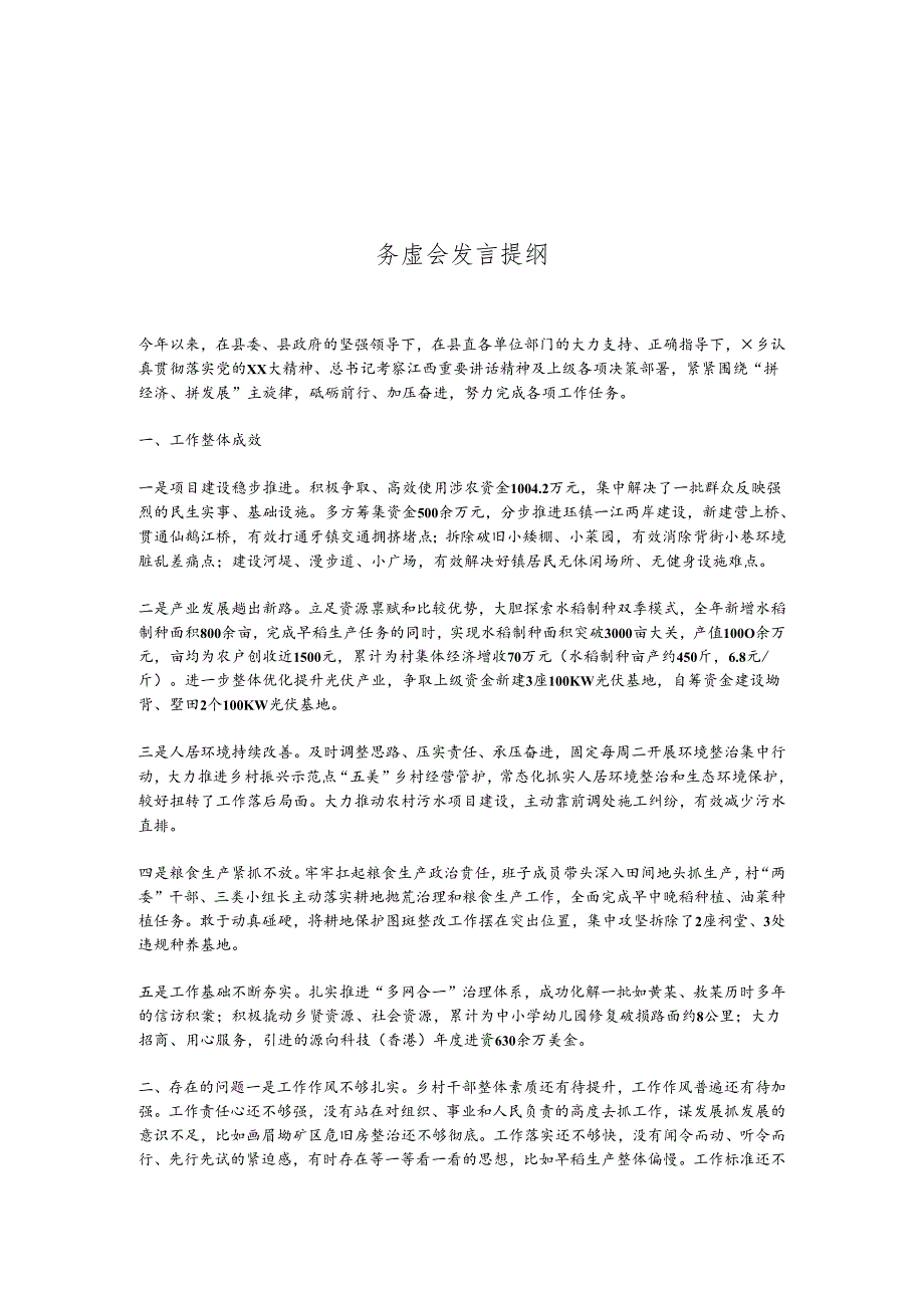 务虚会发言提纲.docx_第1页