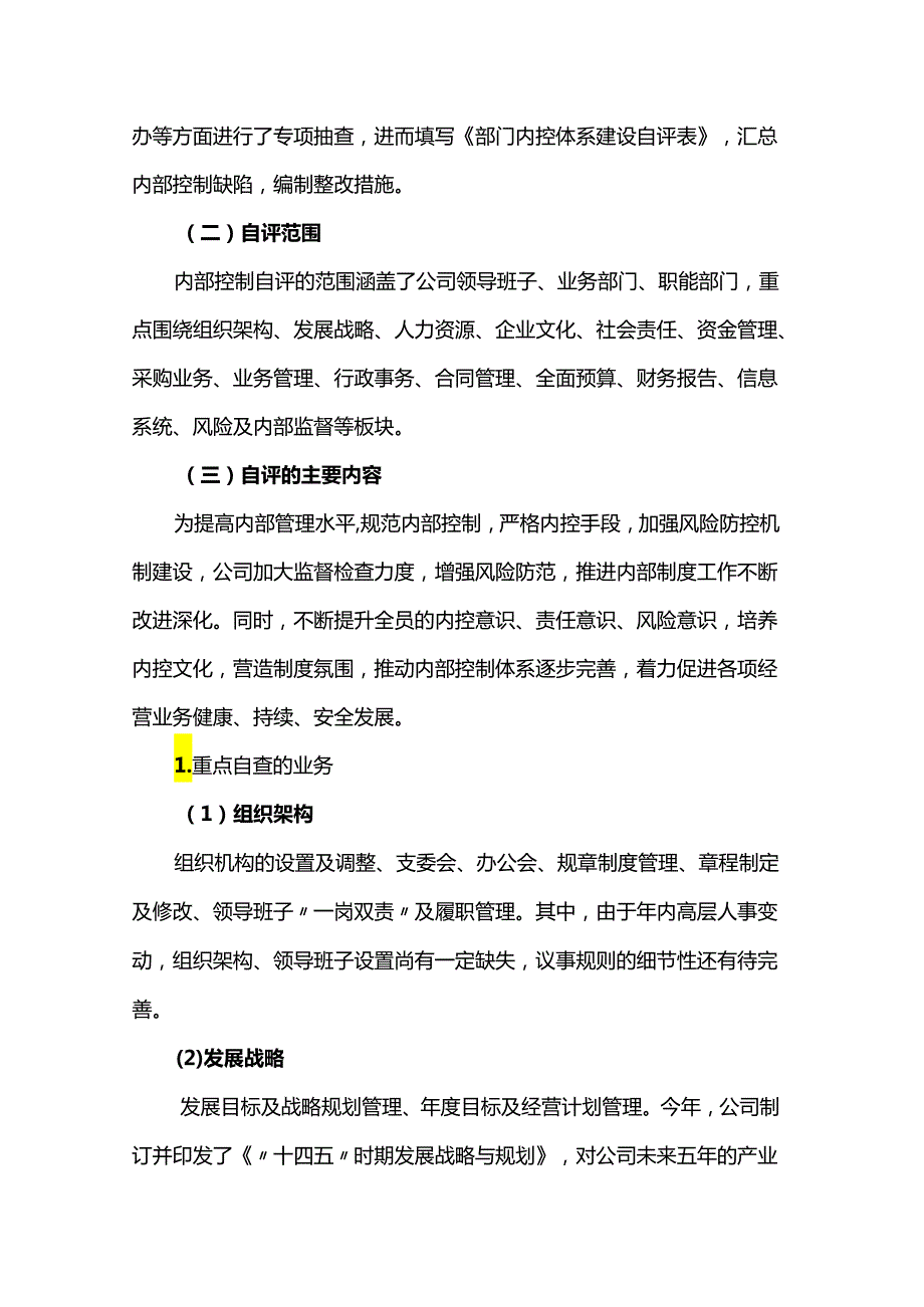 公司内部控制体系建设自评报告.docx_第3页