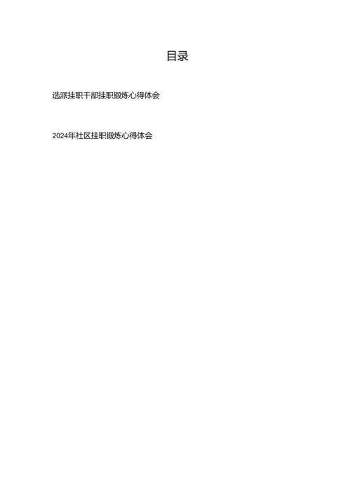 选派挂职干部挂职锻炼心得体会+2024年社区挂职锻炼心得体会.docx