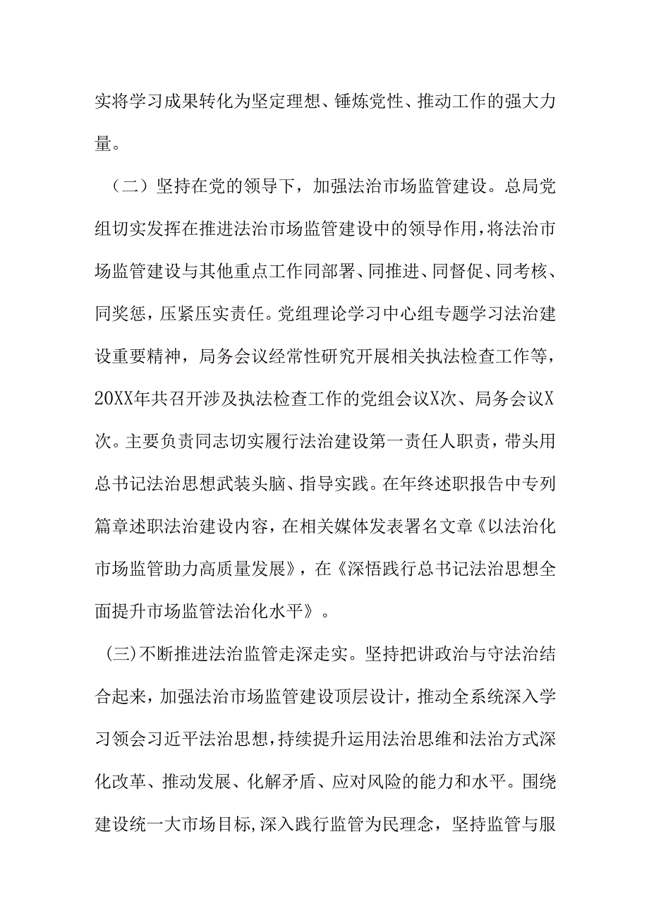 X市场监管部门20XX年法治政府建设报告.docx_第2页