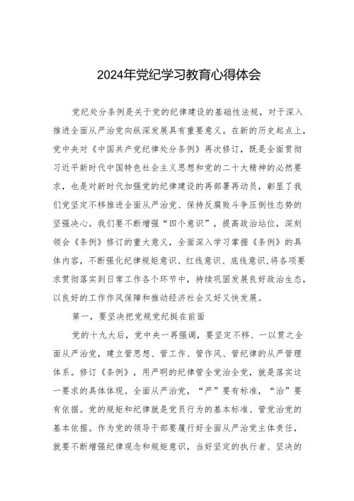 2024党纪学习教育活动的心得感悟8篇.docx