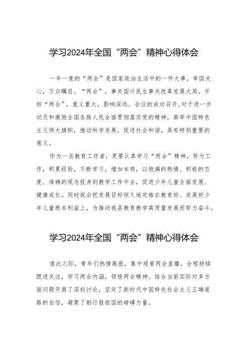 最新范文学习2024两会精神心得体会四十二篇.docx