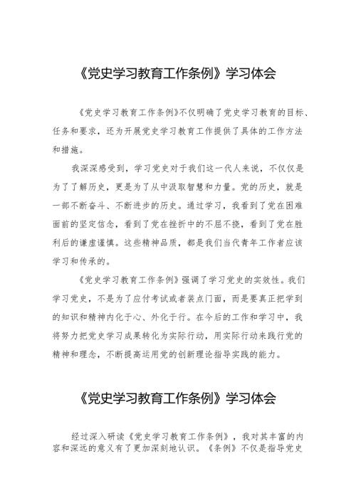 十五篇党史学习教育工作条例学习体会.docx