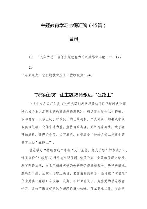 主题教育学习心得汇编（45篇）（202404）.docx