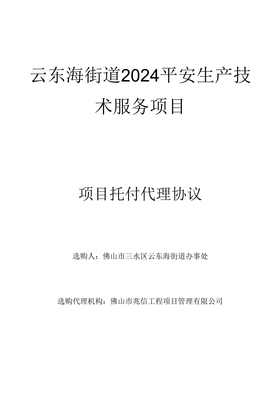 云东海街道2024安全生产技术服务项目.docx_第1页