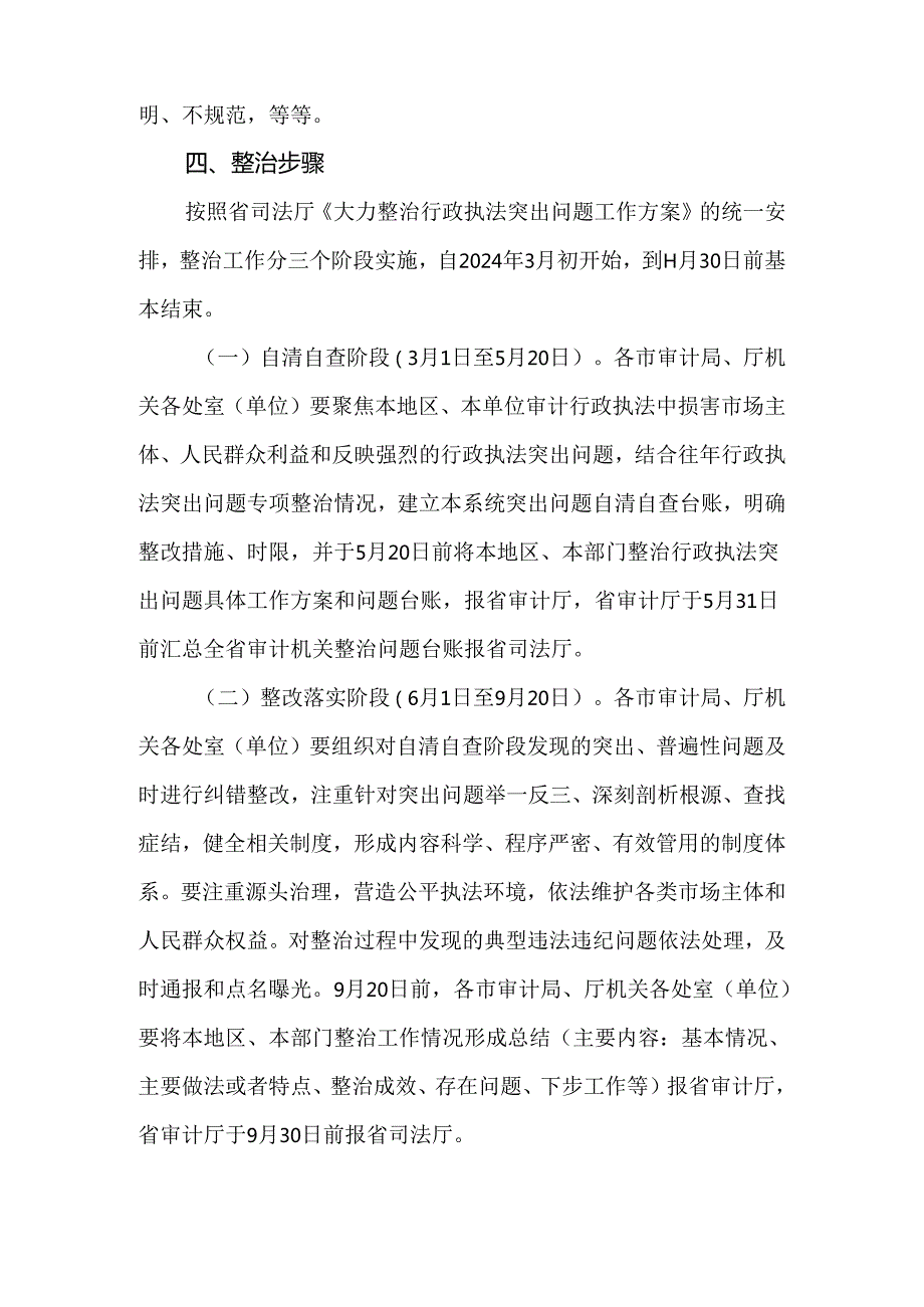 关于大力整治全省审计机关行政执法突出问题工作实施方案.docx_第3页