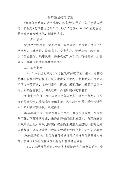 夜市整治提升方案.docx