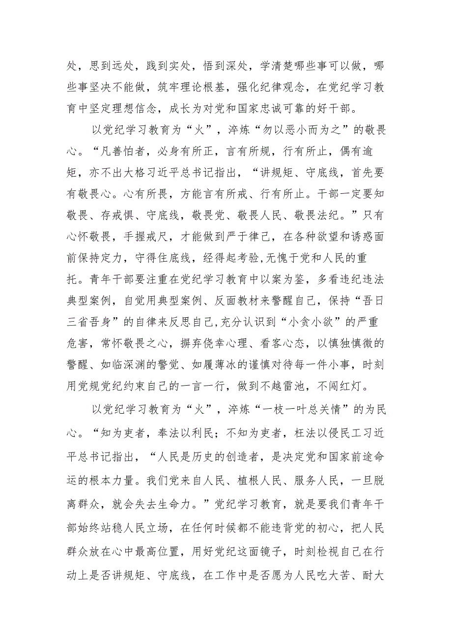 2024年党员干部党纪学习教育“学规矩、讲规矩、守规矩”心得体会范文10篇供参考.docx_第3页