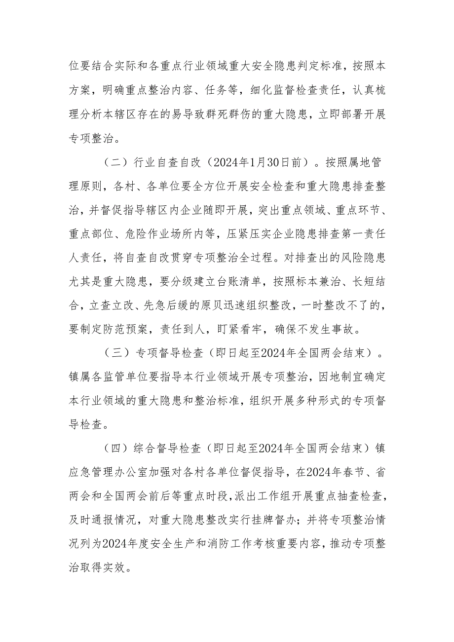 XX镇岁末年初安全生产风险隐患排查治理方案.docx_第2页