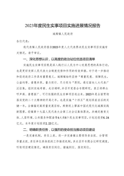 2023民生实事项目实施进展情况报告.docx