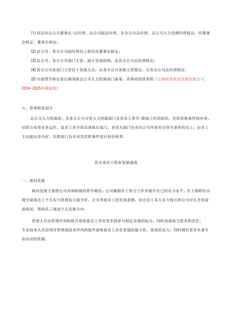 云南恒昊实业(集团)20242025晋升管理制度剖析.docx_第2页
