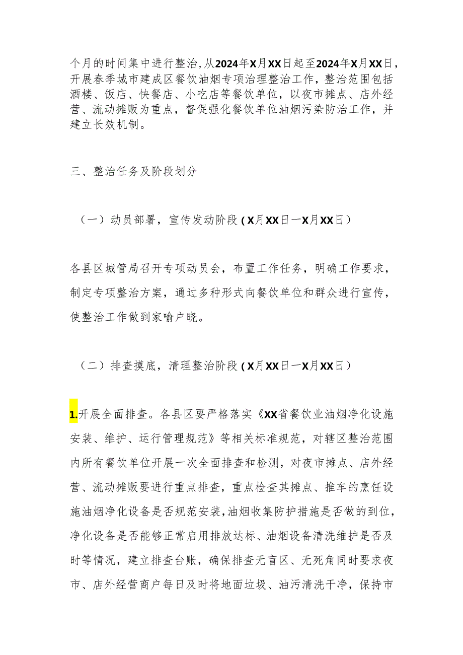 XX市季夏季餐饮油烟治理专项整治工作方案.docx_第2页