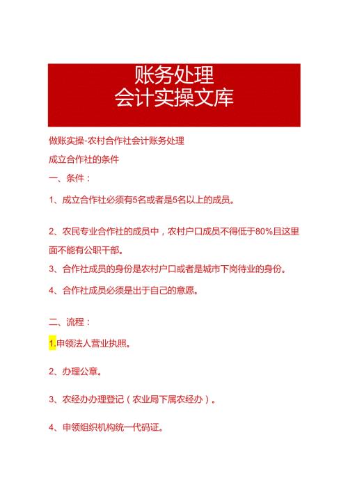 做账实操农村合作社会计账务处理.docx