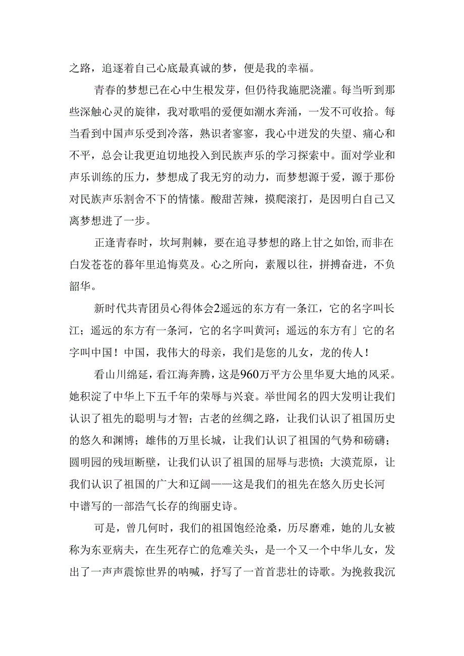 新时代共青团员心得体会五篇.docx_第2页
