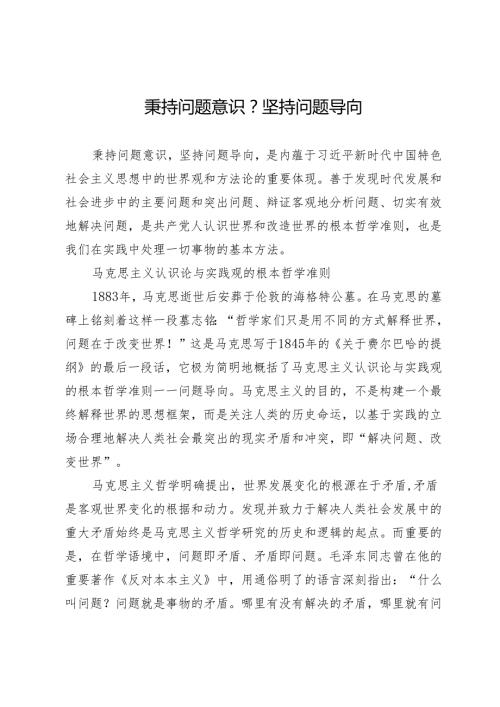 秉持问题意识.docx