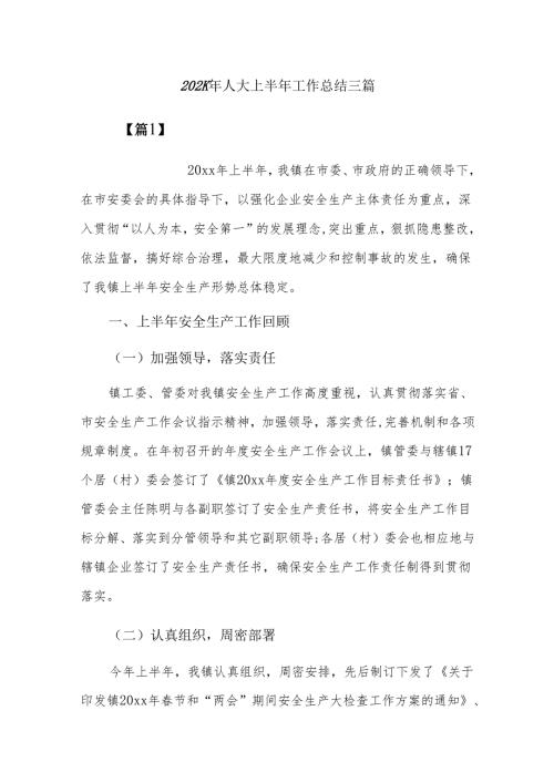 202x年人大上半年工作总结三篇.docx