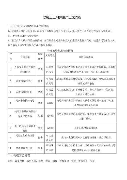 混凝土土阴井生产工艺流程.docx
