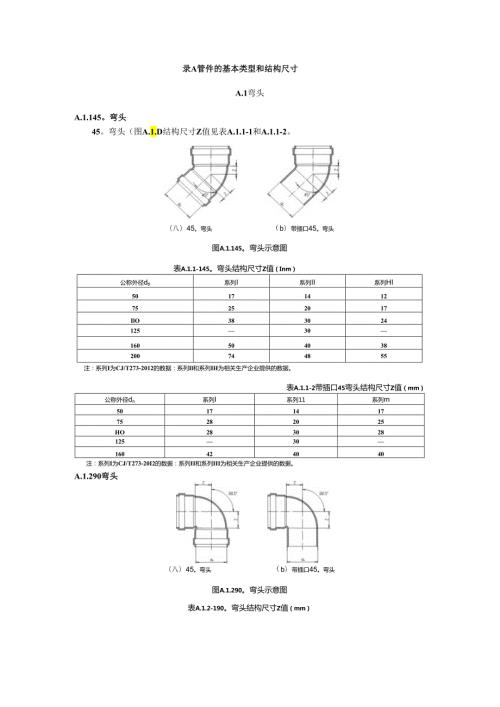 建筑排水聚丙烯静音管管件的基本类型和结构尺寸、温度变化引起的伸缩量、管道水力计算表.docx