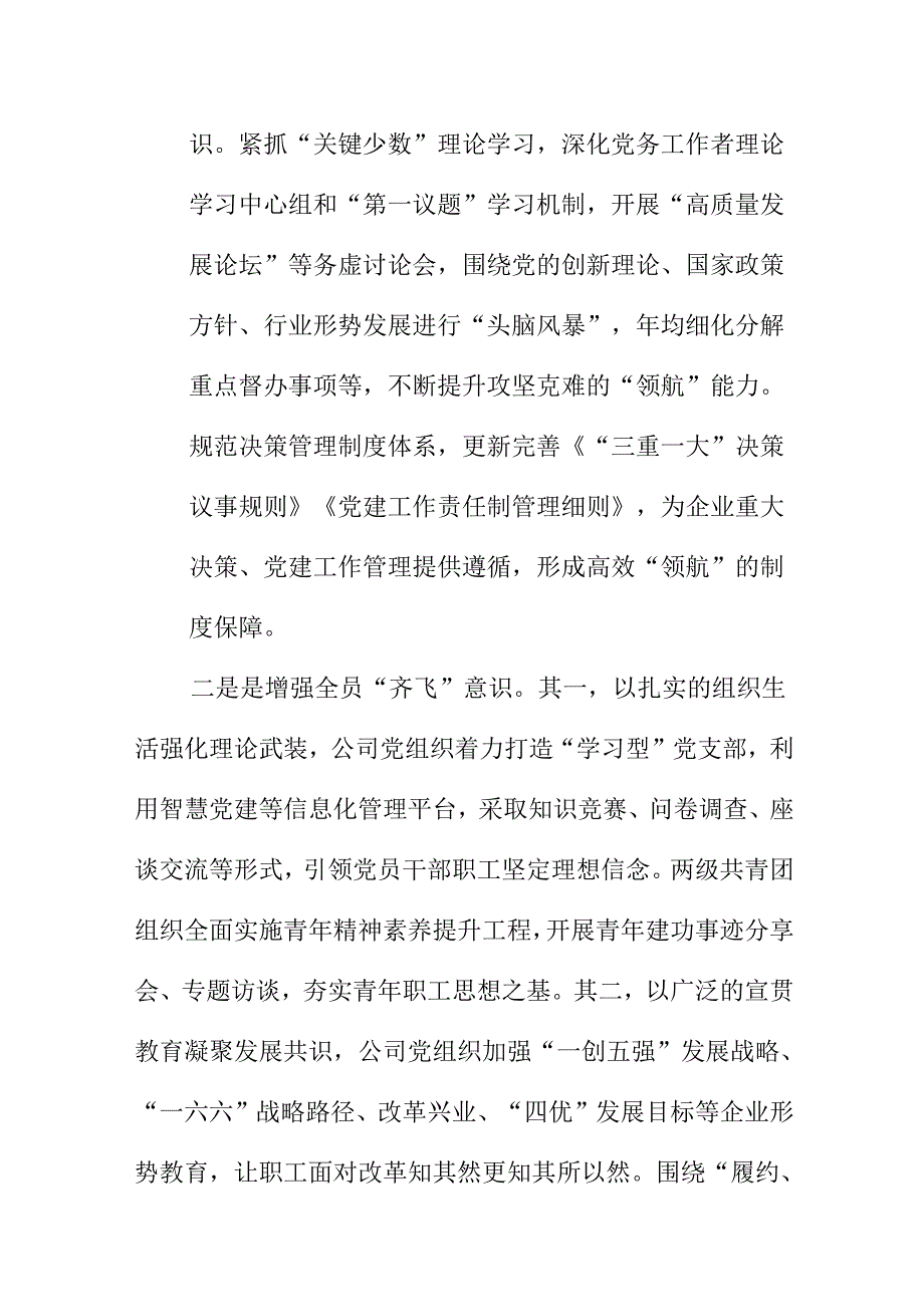 X公司以党建引领打造新时代企业高质量发展工作新亮点.docx_第2页