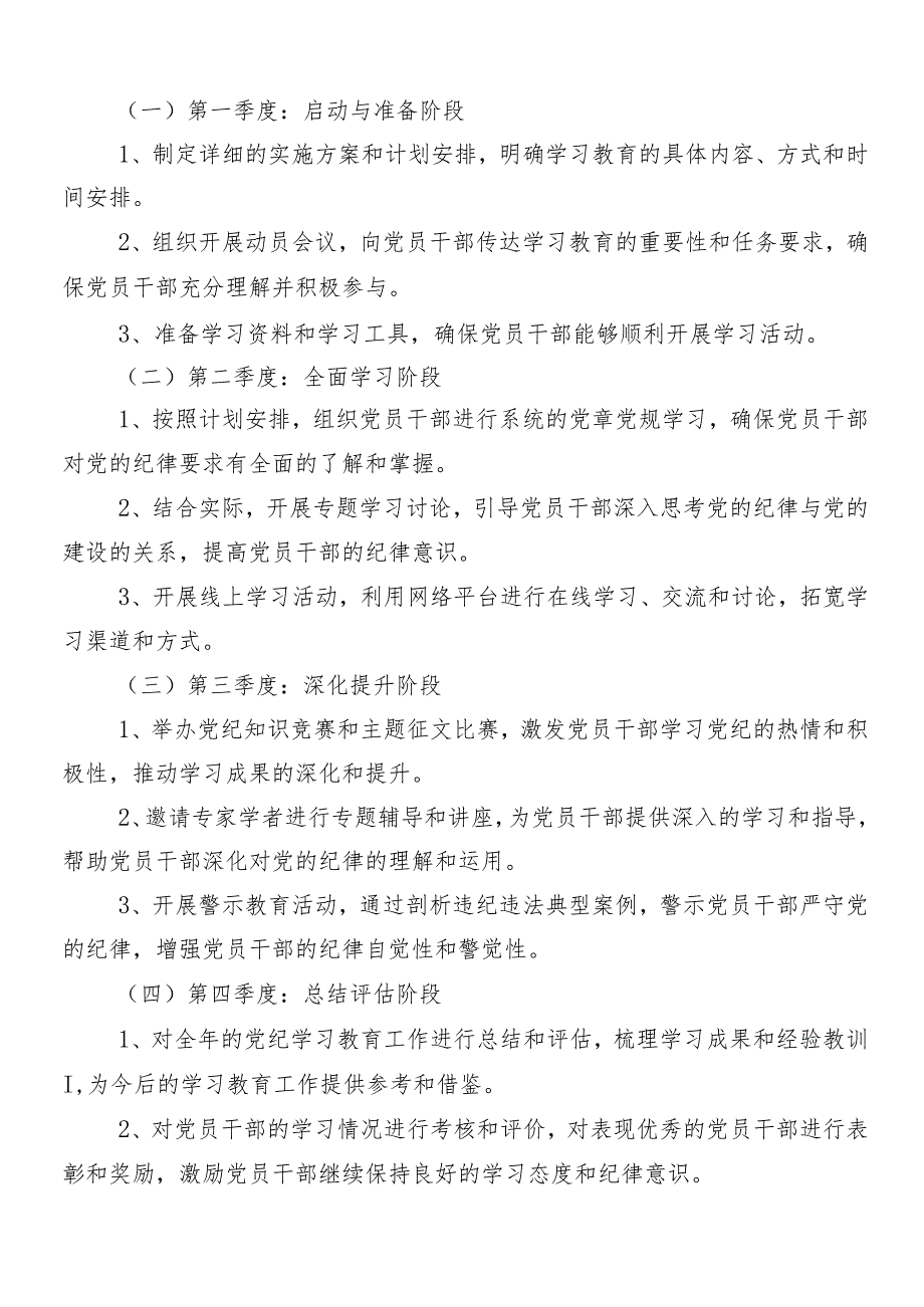 （8篇）2024党纪学习教育的实施方案.docx_第3页