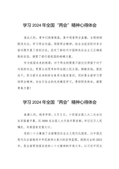 (36篇)学习2024年“两会”精神心得体会样本.docx