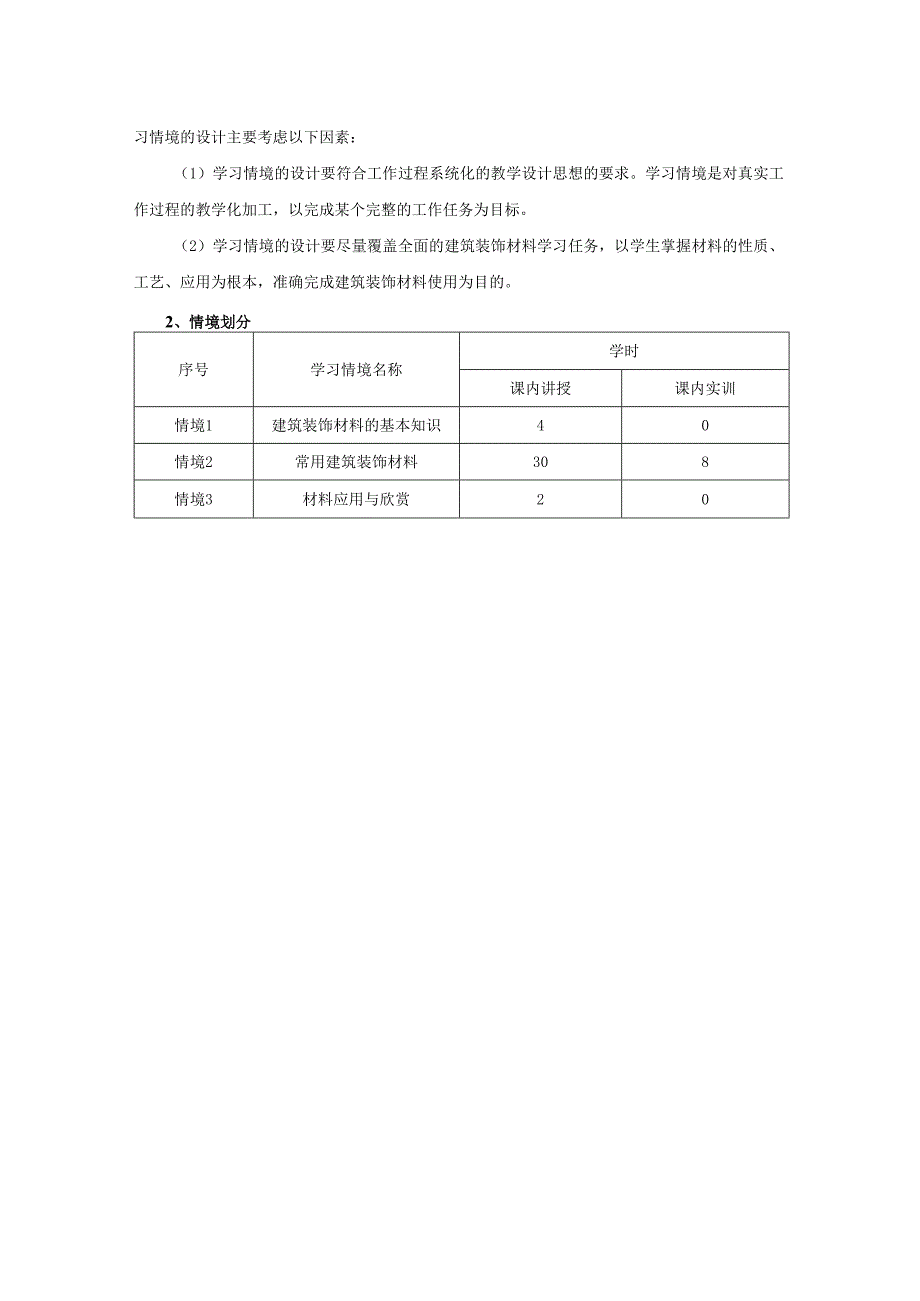 建筑装饰材料课程标准.docx_第3页
