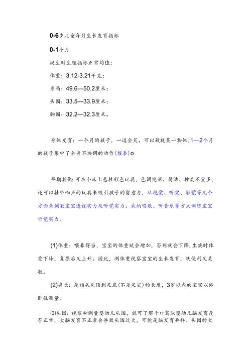 06岁儿童每月生长发育指标(非常有用)44498.docx