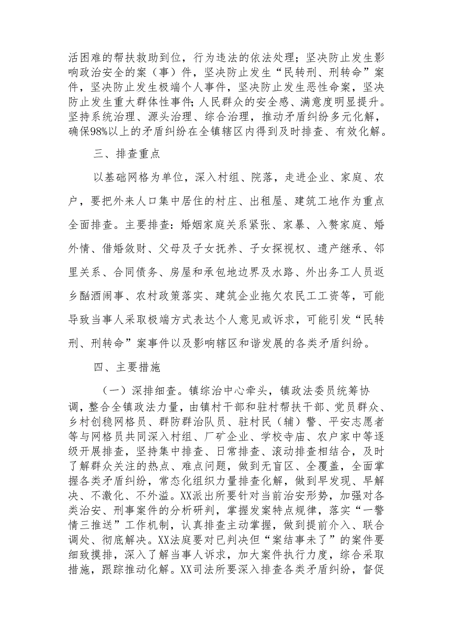 XX镇矛盾纠纷集中排查化解专项行动方案.docx_第2页