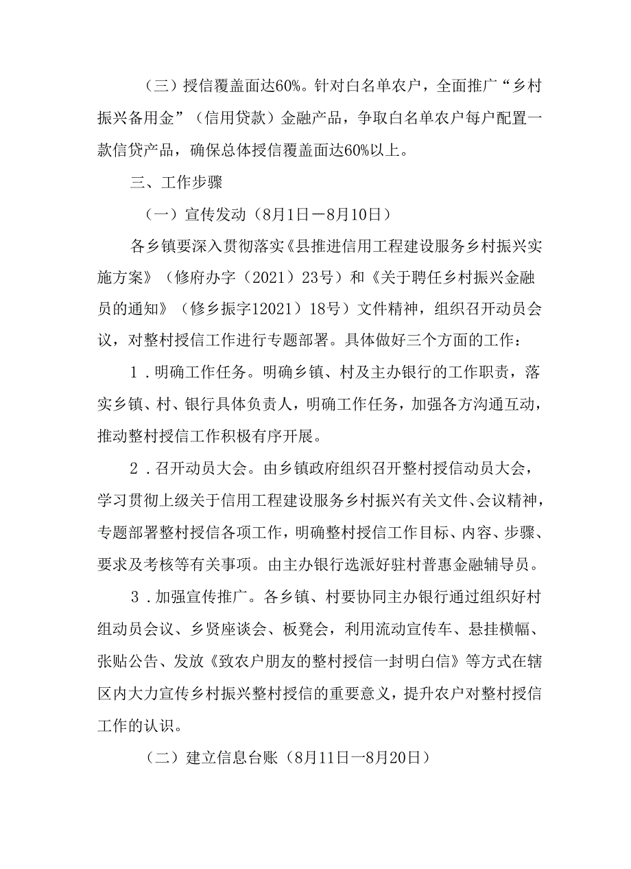 2023整村授信助力乡村振兴工作方案.docx_第2页