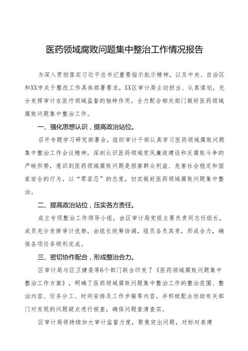 2024年医院关于开展医药领域腐败问题集中整治工作报告十四篇.docx