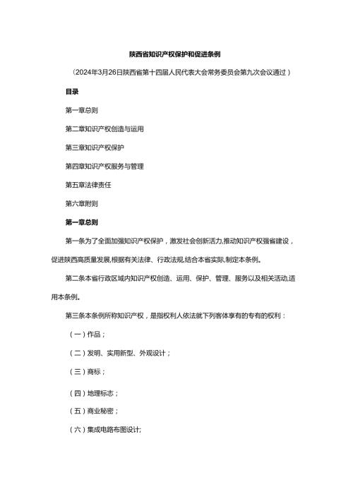 陕西省知识产权保护和促进条例全文及解读.docx