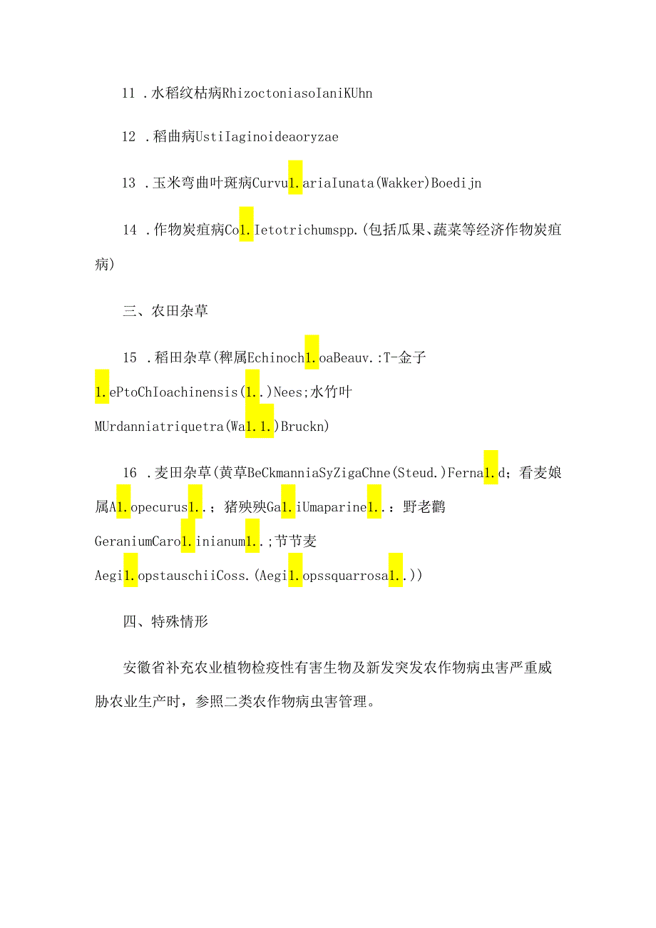 安徽省二类农作物病虫害名录（修订稿）.docx_第2页