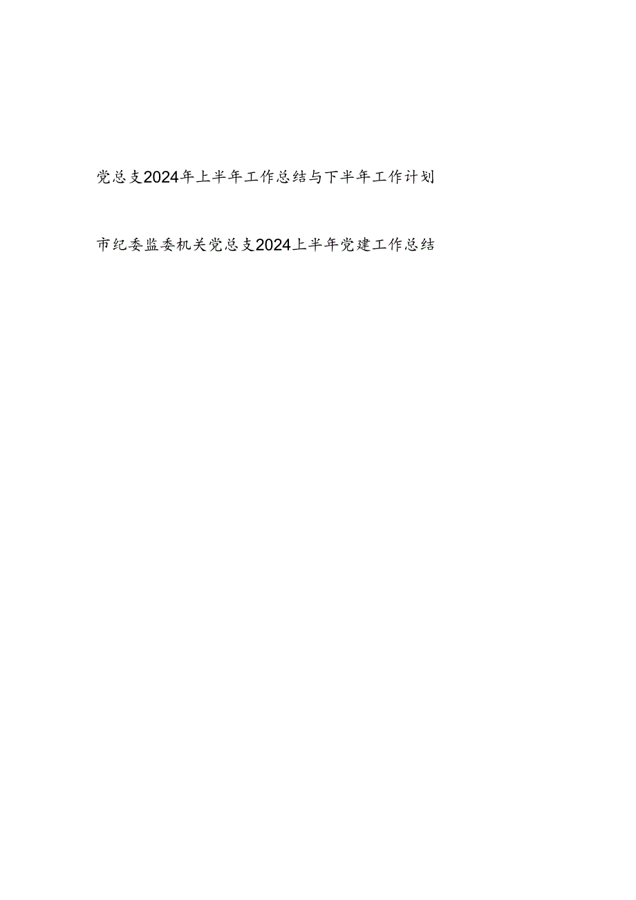 2024年上半年党总支工作总结与下半年工作计划和上半年党建工作总结.docx_第1页
