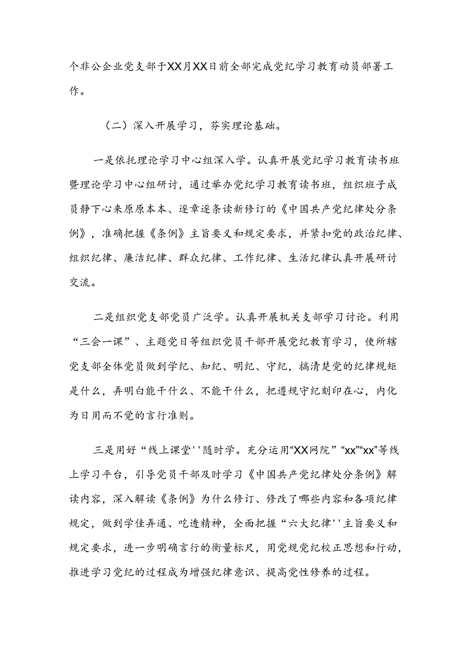 2024关于开展党纪学习教育阶段总结汇报（七篇）.docx_第2页
