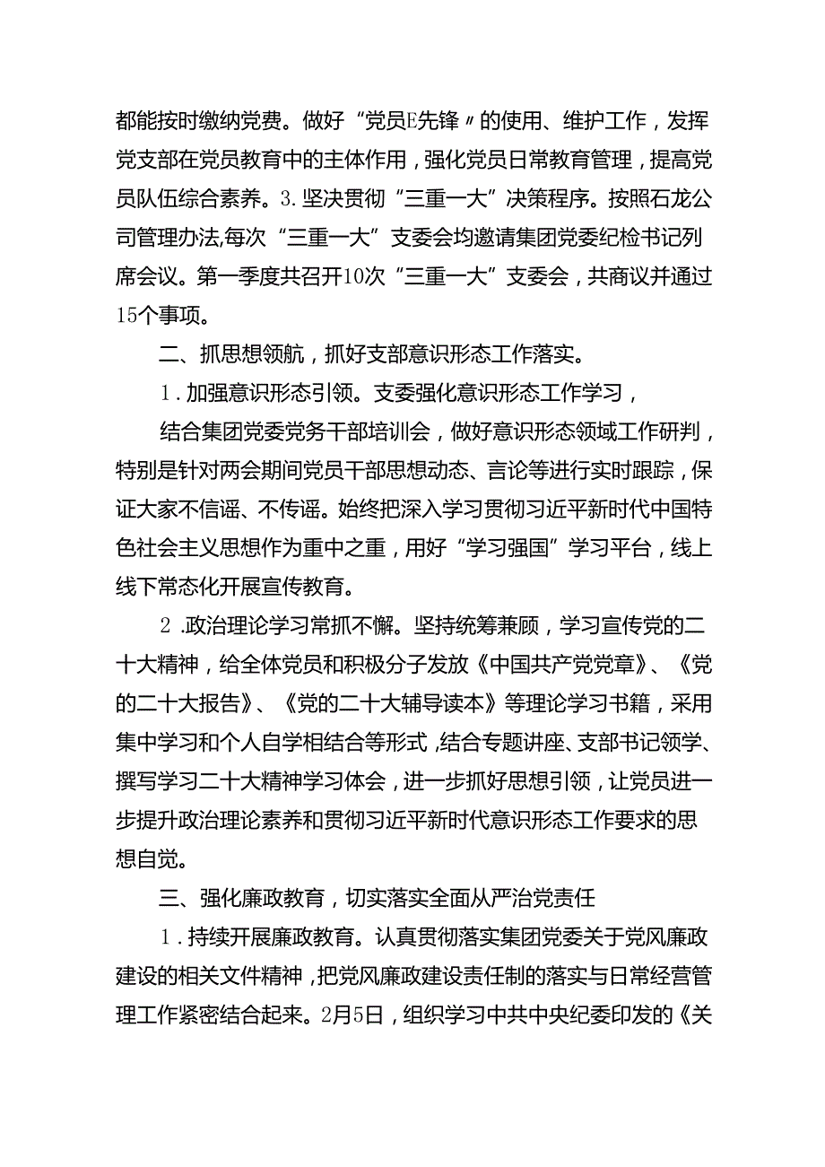 公司党支部2024年上半年工作总结12篇（精选）.docx_第2页