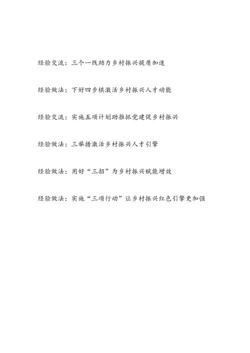 2024年区县乡村振兴专题经验交流材料6篇.docx