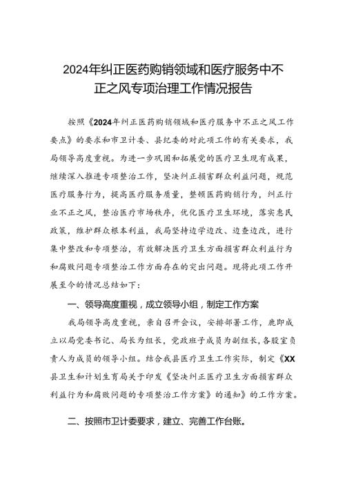 2024年开展纠正医药购销领域和医疗服务中不正之风专项治理总结汇报(11篇).docx