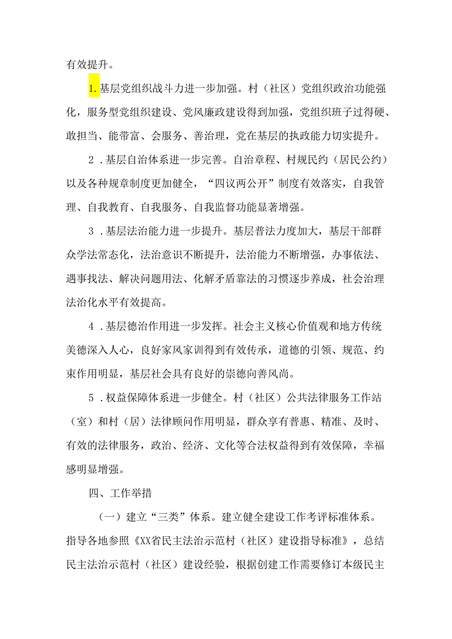 全省民主法治示范村（社区）建设三年行动计划（20232025年）.docx_第3页
