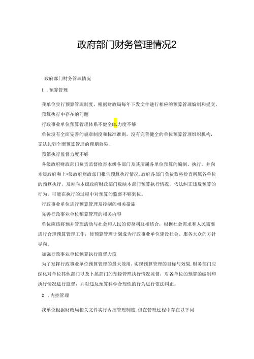 政府部门财务管理情况.docx