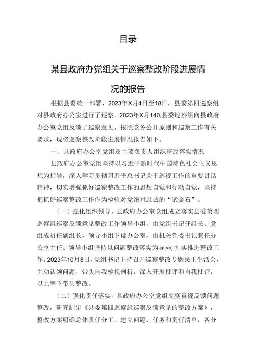 巡察整改阶段进展情况报告汇编（10篇）.docx