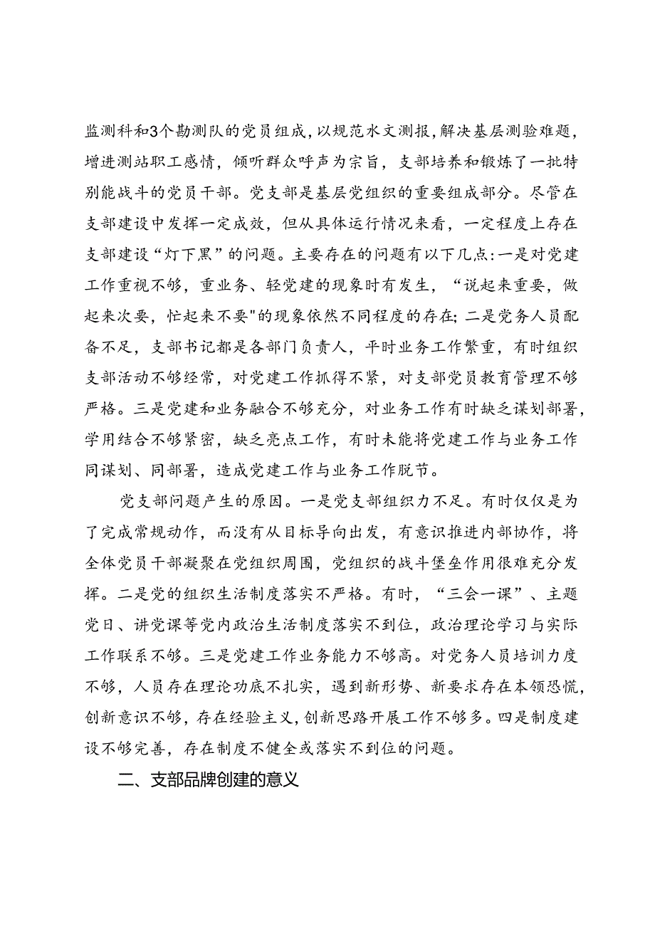 以支部品牌建设为抓手 提升党支部组织力的实践与思考.docx_第2页
