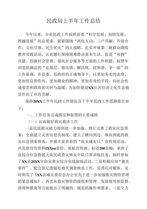 民政局工作总结.docx