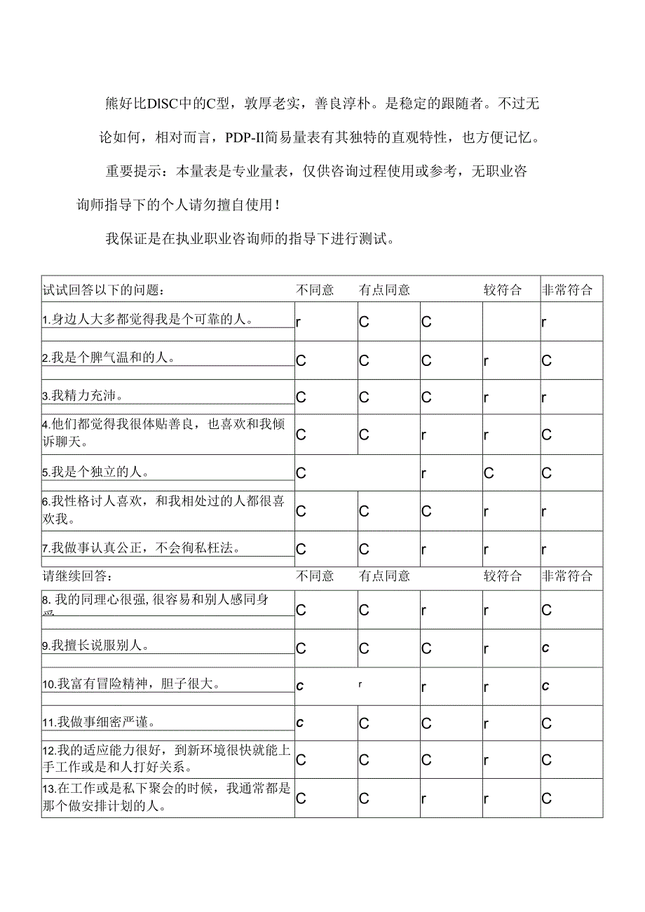 PDPII模型性格测试（2024年）.docx_第2页