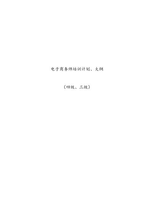 电子商务师教学计划.docx