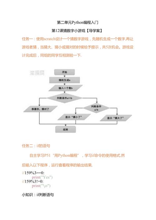 Python编程入门：猜数字小游戏学案.docx