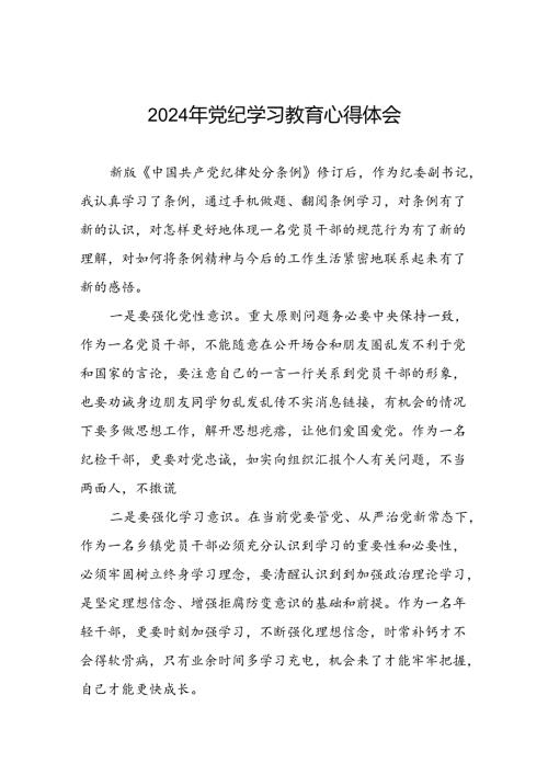 2024年党纪学习教育活动心得体会研讨发言材料七篇.docx