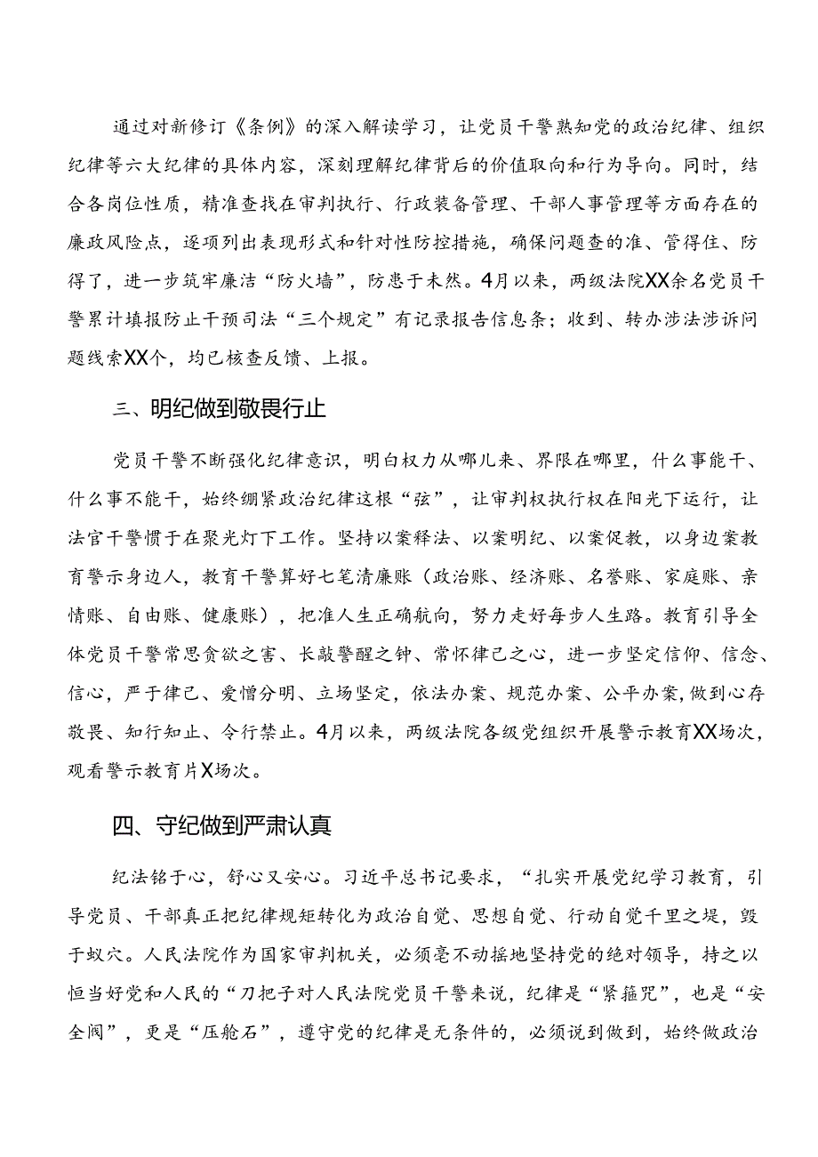 共7篇专题学习2024年党纪学习教育工作总结和经验做法.docx_第2页
